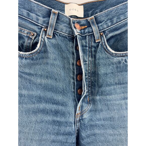 B44 DOEN Diana High Rise Straight Jeans 26 Villefort Organic Cotton Button Fly - Picture 7 of 13